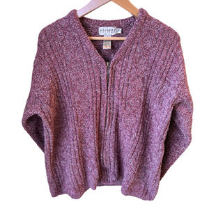 Vintage Weekend Editon zip up knit sweater